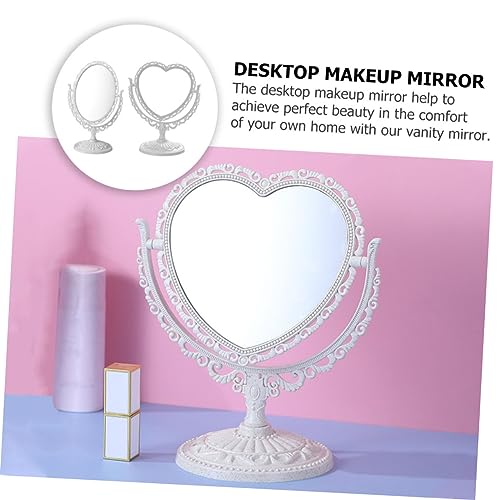 Espejo de maquillaje doble rotatorio de mesa Healeved miniatura 5