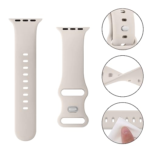 Image of Tobfit 3-Pack Strap Compatible with Apple Watch Series 10 /9 /8 /7 /6 /5 /4 /3 /2 /1 /SE 1 2 - 38mm /40mm /41mm /42mm /44mm /45mm /49mm Replacement Band for Men & Women (Smartwatch Not Included)
