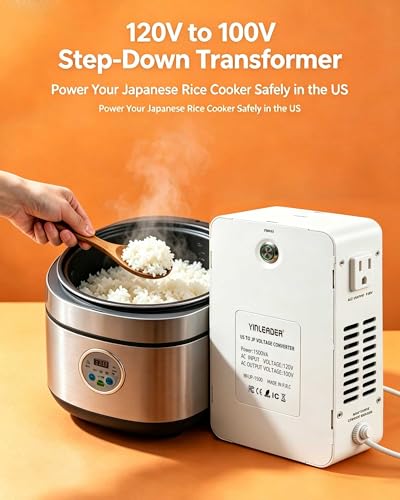 Image of 1500W US 120V to 100V JP Japan Voltage Converter Step Down Transformer | Yinleader Ideal for Japanese Electronic Devices(White)