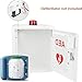 DUXMM Outdoor Wall-Mounted AED Alarm Box Wall Mount Storage Cabinet for Defibrillators PVC Transparent Window Fits Most AED Models for Office,Hospital,Public Places,White
