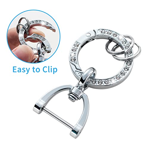 Sinlakua Key Fob Cover For Mazda 3 2019-2023 Cx-30 Cx-5 Cx-9 Cx-50 4-Butto Keyless Entry Soft Tpu Smart Car Key Protector With Diamond Key Ring White #TOP4