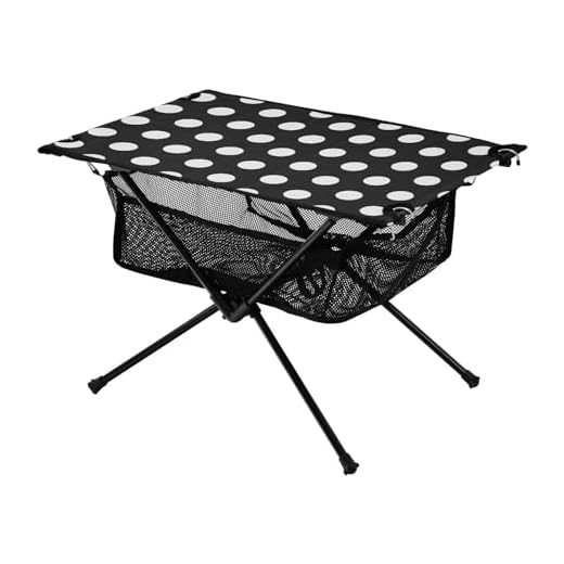 FRODOTGV Bandeja dobrável padrão geométrico moderno preto branco pequeno retangular suprimentos de acampamento acessórios para peixe churrasco acampamento mesa lateral com saco de armazenamento