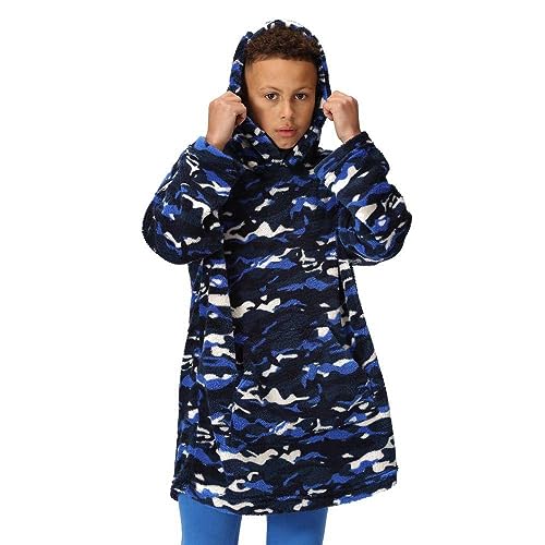 Kids Cosy Borg Fleece Oversized Hoodie Poncho