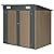 GRAVFORCE 6' x 4' Outdoor Metal Storage Shed, Outdoor Shed, Galvanized Steel Garden Shed with Double Lockable Door, Tool Storage Shed for Patio, Backyard, Lawn