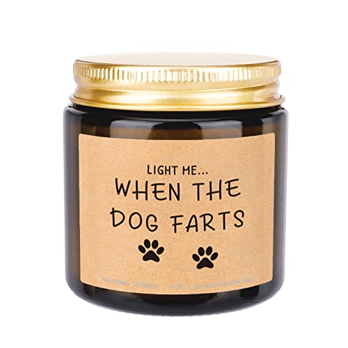 Dog Mom Gifts for Women, Funny Gift Candles for Birthday Mothers Day Christmas for Dog Lovers, Girlfriend, Coworker, Lavender Scented Candle Best Friend Present (4 oz)