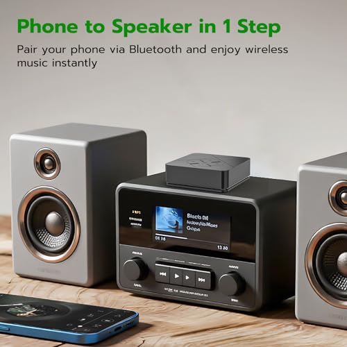 Image of Ultrbeka 2026 Bluetooth 6.0 Receiver for Home Stereo with 3.5mm /RCA, Bluetooth Adapter for Stereo Receiver, Amplifier, Speaker, HiFi