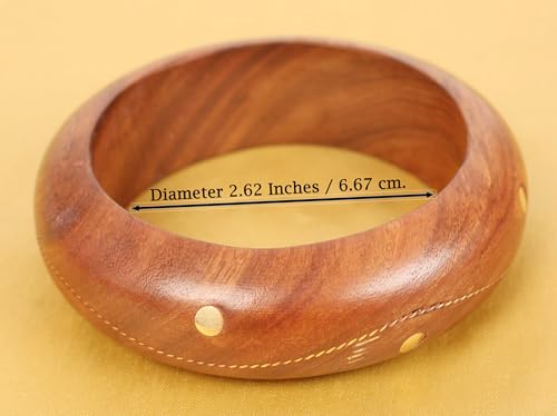 Image of Touchstone wood bracelets for women bangle wooden jewelry handmade artisan bangles natural handcrafted brown olive stylish chunky boho bohemian bracelet brass metal inlaid woods stackable