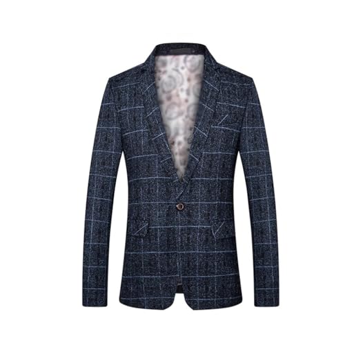Slim Fit Plaid Single Breasted Suit Casual Dress Jacket