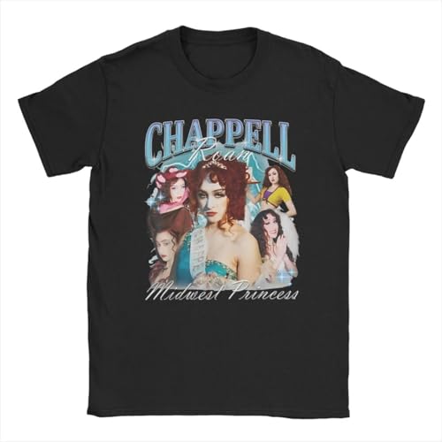Photo de Générique Chappell Roan T-Shirt Homme Et Femme T-Shirt Harajuku Col Rond Été Chemise Décontractée Fan Cadeau Haut (4 L)