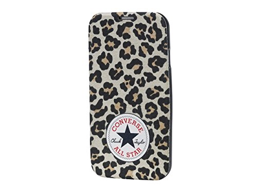 Converse CONVFOL018 Housse Folio en Tissu pour Samsung Galaxy S4 Imprime Léopard Print