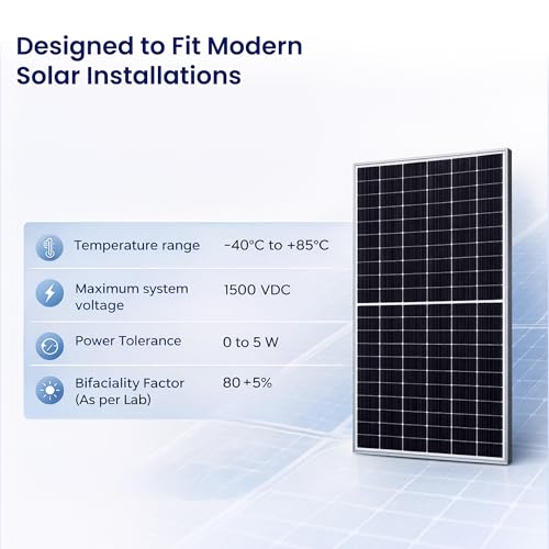 Image of Avaada 620Wp Bifacial NType Solar Panel | TOPCon Solar Technology 23.30% Efficiency | Glass-to-Glass 132 Cell /Non-DCR Panel | Low LID High Output Bifacial Solar Panel | 30 Year Warranty, Pack of 2