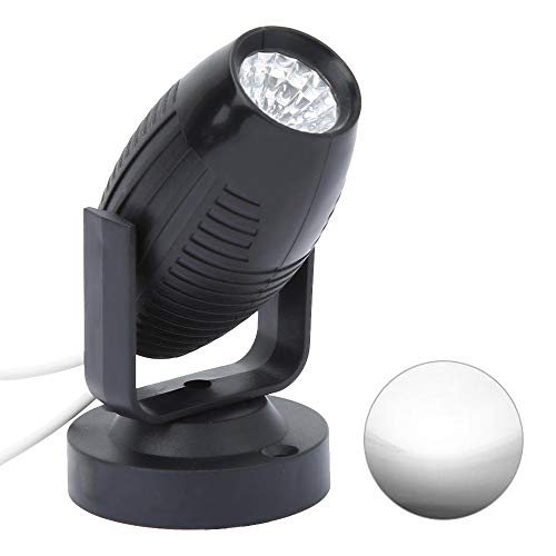 FTVOGUE Mini Faretto LED da Palco, Lampada con Fascio di Scansione in Plastica AC85-265V con Testa Regolabile a 180 Gradi, Copertura a 360 Gradi, 7 Colori per DJ Stage Garden, Uso Interno Ed Esterno