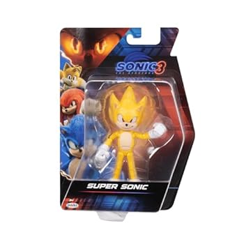jakks pacific スーパー ソニック フィギュア sonic3 2024 Sonic The Hedgehog 3 Movie SUPER SONIC 5” Action Figure