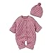 Neonato Bambino Maglia Pagliaccetto Set Neonato Snowsuit Body Body Tuta per Ragazzi Ragazze (Rosa Scuro, 12-18 Mesi)