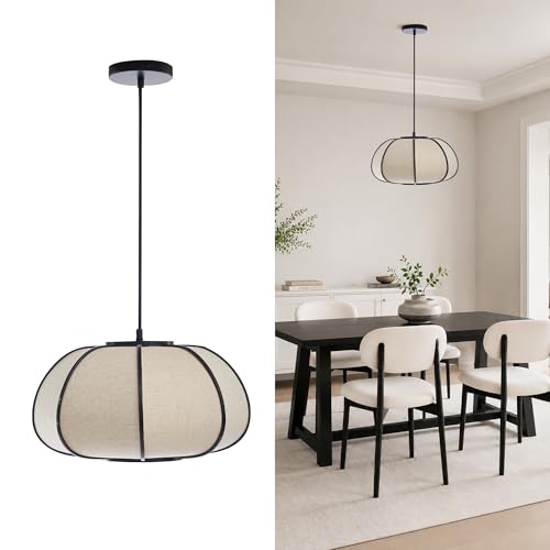 Image of Pendant Light, Boho Bamboo Hanging Light with Adjustable Height