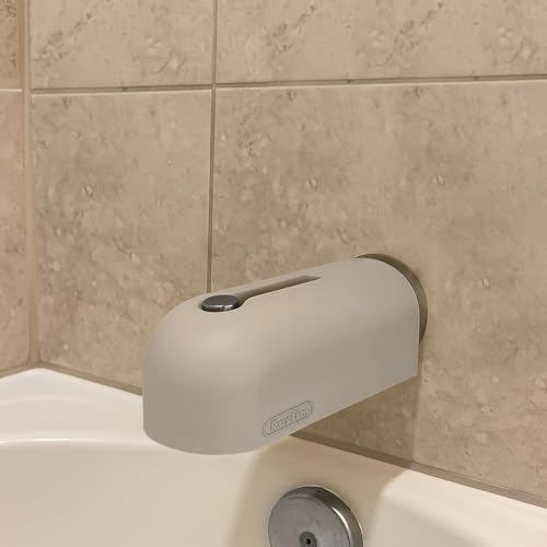 Image of Faucet Cover Bathtub, Soft Silicone Tub Spout Cover, Faucet Protector for Kids, Bath Spout Guard for Bathtubs, Bathroom Tub Faucet Cover, Water Spout Cover for Child Safety, Universal Fit(Taupe)