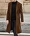 ECDAHICC Herren Casual Slim Fit Wollmantel Lange Jacke Kerbkragen Trenchcoat Einreiher Mantel Winter Warme Oberbekleidung(TA,L)