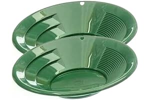 Small 10" Green Gold Pans for Gold Mining and Prospecting
