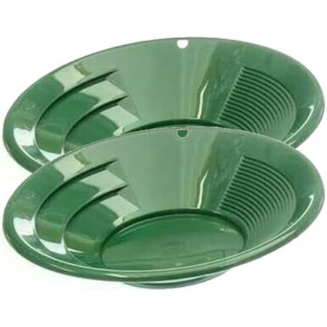 Small 10" Green Gold Pans for Gold Mining and Prospecting
