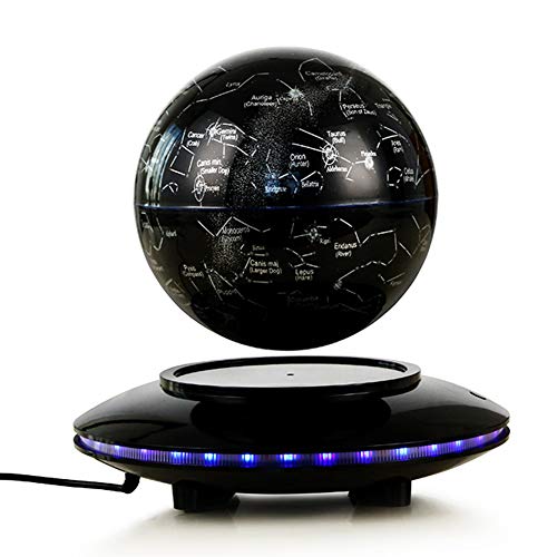 Preisvergleich Produktbild BAIVIN Beleuchtete verschobene Kugel Maglev-Weltkarte führte Lichter stumm drehender sternenklarer Ball-Ausgangsdekoration-Kinderbildung...