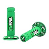 7/8' Motorcross Handle Grips Dirt Bike 22mm 24mm Truster Grips Motorcycle Ergonomic Bar End Non Slip Grip Gel Gep Scooter Cruiser Racing Mountain (Green, Pro Taper)