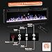 VENDROZ 72 Inch Electric Fireplace, Ultra-Thin Fire Places Electric Fireplace Inserts Recessed and Wall Mounted with Remote Control, 750W/1500W Fireplace Electric Heater with Timer, Multi-Flame