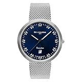 Nivada Swiss Executive Reloj para Mujer con Extensible Mesh y Carátula Azul Marino