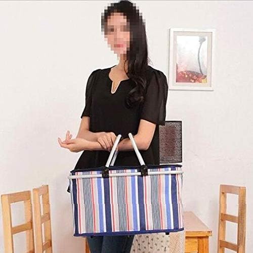 Picnic Baskets Collapsible Picnic Basket Portable Fresh Cooler Lunch Bag Shopping Basket Outdoor Convenient Multi-Person Food Storage Bag