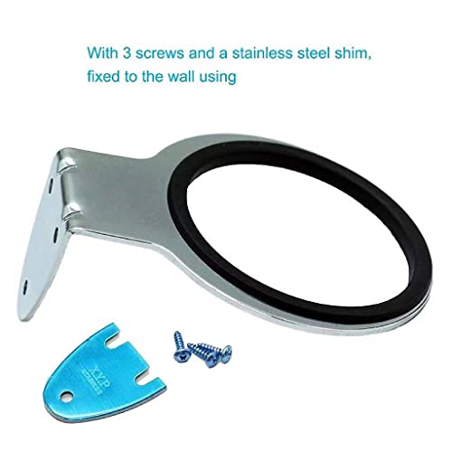 Image of Oligitdi Stainless Steel Hair Dryer Wall Mount Holder Stand Bracket Wall Mount Hair Blow Dryer Hanging Rack, Hanging Stand, Hair Dryer Holder Bathroom Wall Storage, Shelf Organizer Stand Hooks Dryer Stand (Silver)