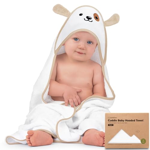 Image of KeaBabies Baby Hooded Towel - Viscose Derived from Bamboo Baby Towel, Toddler Bath Towel, Infant Towels, Large Hooded Towel, Organic Baby Towels with Hood for Girls, Babies, Newborn Boys (Dog)
