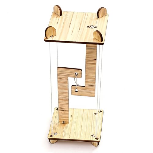 Hikiwin DIY Wooden Floating Building Science Kit Creative Tensegrity Building Education Model Kit Anti Gravity Structure Building Blocks Science Experiments for Teenager 1 Piece