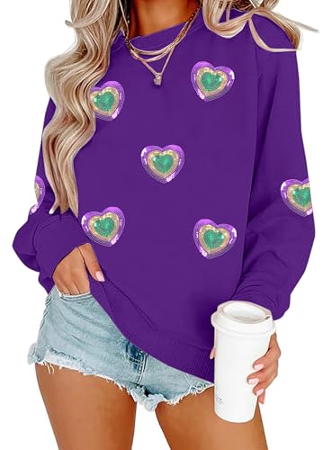 NANYUAYA Mardi Gras Sweatshirt for Women Sequin...