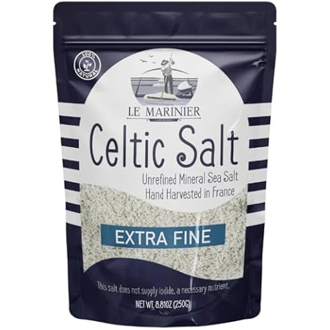 Le Marinier French Sea Salt Extra Fine, 8.81oz – 0.6lb. Mineral Rich, Unrefined French Sea Salt 100% Natural, Hand Harvested Mineral from the Celtic Sea (0.6lb Extra Fine) Cover