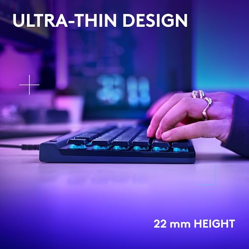 Logitech G G515 TKL Wired Low Profile Gaming Keyboard, Fully Customisable RGB, Double-Shot PBT Keycaps, QWERTY UK English Layout, Black - Image 3