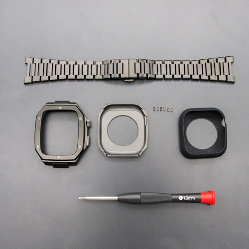 Bisel de metal anticaídas para transformar Apple Watch en un reloj clásico 7
