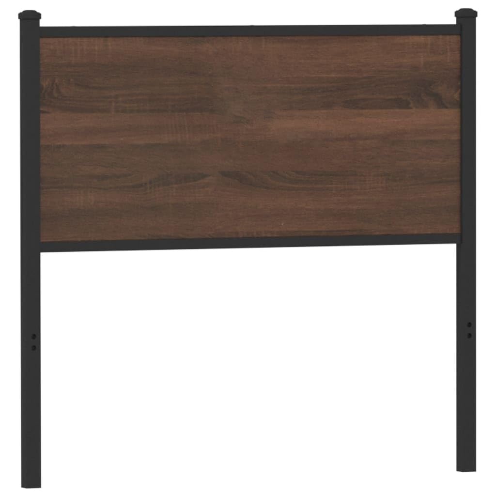 vidaXL Cabecero de Madera de ingeniería y Acero marrón Roble 90 cm, cabecero de Cama, cabecero de Panel, cabecero para Cama Individual