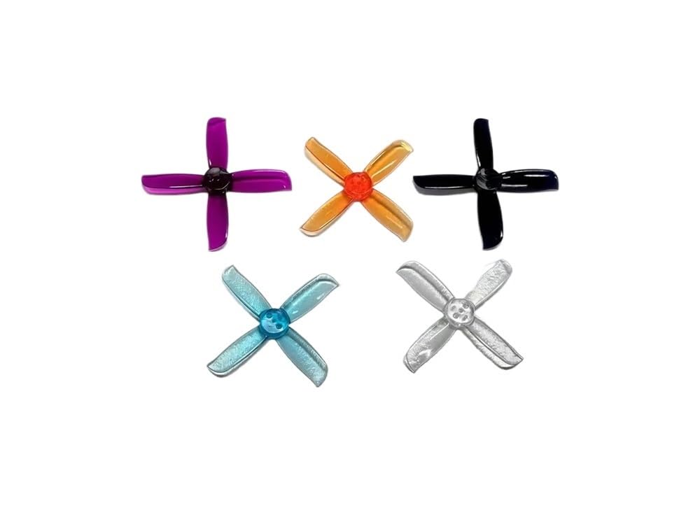 Uniwersalne śmigło 2036 z czterema ostrzami do 2-calowej ramy 1105 1106 1108 Quadcopter (przezroczysty fioletowy)