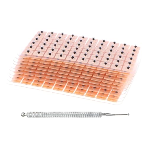600 Acupuncture Semillas de Oreja, Adhesivas Desechables para Masaje de Oídos, Semillas Prensa Orejas Desechables, Auriculoterapia De Frijoles, Vaccaria Masaje De Orejas, Para Masaje De Relajación