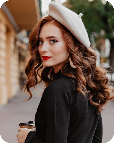 Image of Parquet Solid Color French Beret Hat. Classic French, Casual and Chic Lightweight Cap for Women