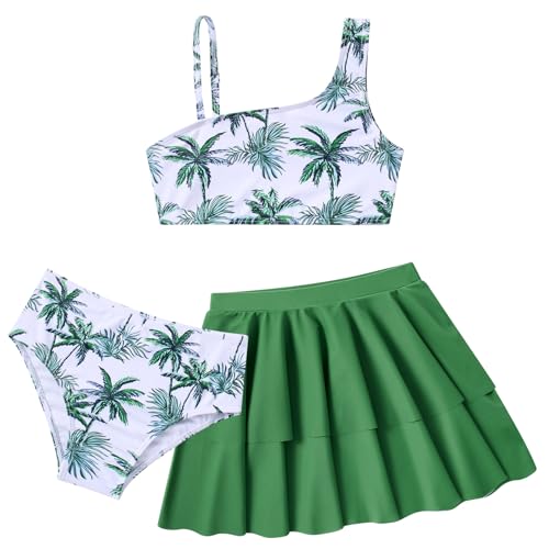Image of RAISEVERN Girls Swimsuit 3 Piece Bathing Suits Cute Swimwear for 5-12 Years