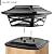 Davinci Lighting Flexfit Solar Outdoor Post Cap Lights - Includes Bases for 4x4 5x5 6x6 Wooden Posts - Bright LED Light - Slate Black (4 Pack)