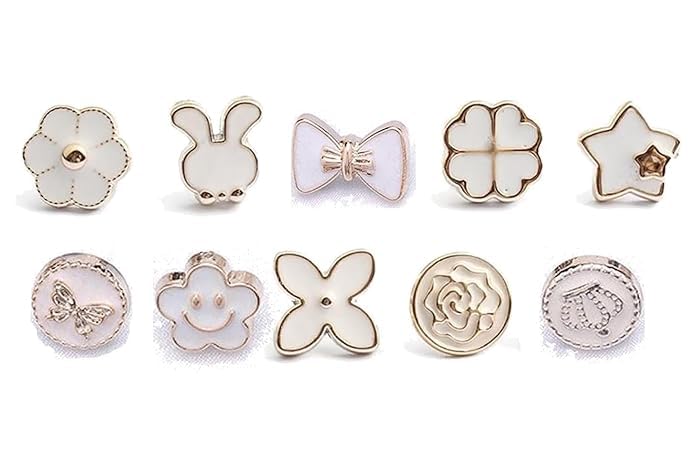 SNEHIDA®10 Pcs Brooch Pins for Women Cover Up Instant Button Jeans Button Pins Women Shirt Safety Brooch Enamel Pins Modesty Pins Pearl Brooch Buttons for DIY Clothing Dress Coat (White Pin) (B0CTXBYW9N) Amazon Price History, Amazon Price Tracker
