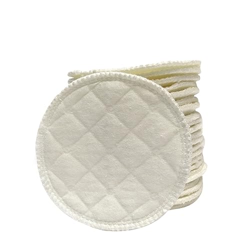 ULDIGI Nursing Pads Set 12pcs Reusable Washable Leakproof Breast Pads -Layer Cotton for Breastfeeding Support