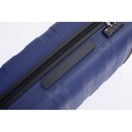 Hardshell Suitcase Spinner Wheels PP Luggage Sets Lightweight Durable Suitcase with TSA Lock,3-Piece Set (20/24/28) (Navy)2