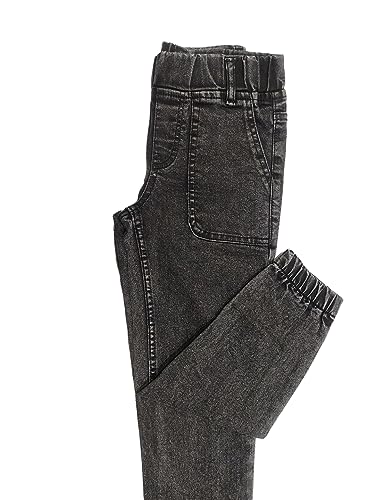 Image of KOTTY Boys Jeans - Regular to Slim Fit,Elastic Waistband,Mid Rise,Straight or Tapered Leg,Stretchable Denim