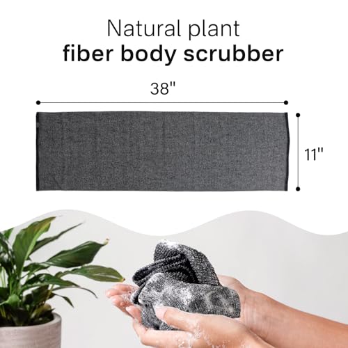 Yiclick Peeling Waschlappen,Rückenschrubber Rückenbürste, Luffa Schwamm, Duschschwamm, Peeling Schwamm, Badeschwamm Duschschwamm, Peelinghandschuh, Body Scrubber Loofah Sponge
