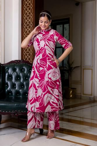 Image of ANNI Designer Women's Rayon Viscose Straight Printed Kurta with Palazzo