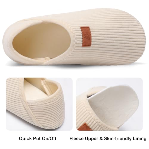 Image of Fires Womens Mens Slippers with Rubber Sole Soft-Lightweight House Slipper Socks Around House Shoes Non Slip Indoor /Outdoor