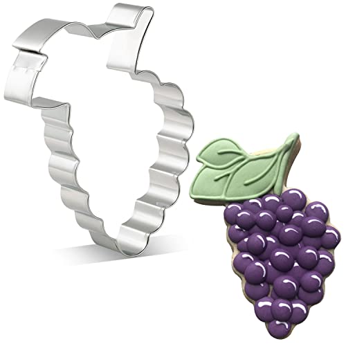 KENIAO Traube Ausstechformen Obst Fondant Brot Ausstecher - 8,5 x 11,2 cm - Edelstahl Cover
