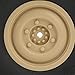 HERCHR 72mm/2.83in Tire Diameter 5mm Hex Wheel Rims & Rubber Tires Set RC Tires for Unimog Model P06 RC Car Crawler Car Crawler Tires Rubber Wheel Tires RC Wheels Tire Set(Khaki)